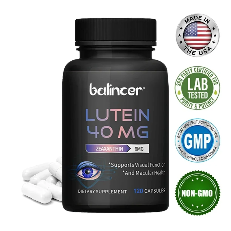 Advanced Eye Lutein Supplement for Macular Health and Dry Eyes - Lutein, Zeaxanthin - Supports Eye Fatigue, Stress, Night Vision