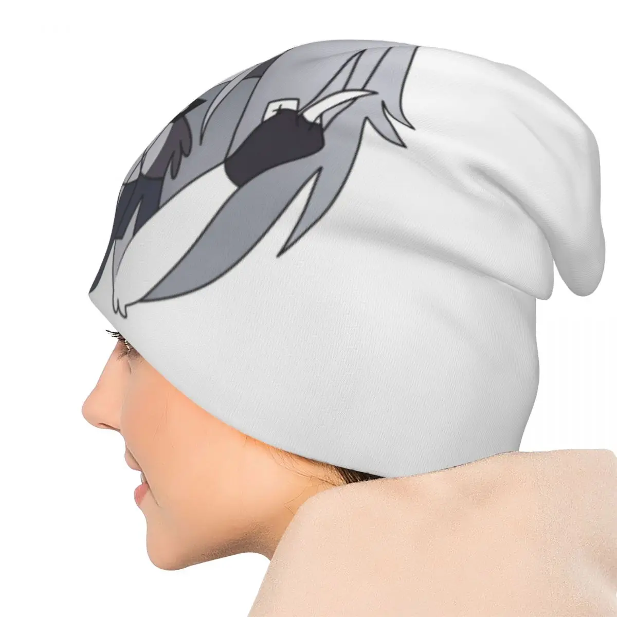 Helluva Boss Loona 男性女性大人ビーニーキャップニットボンネット帽子暖かいファッション秋冬屋外スカリー帽子