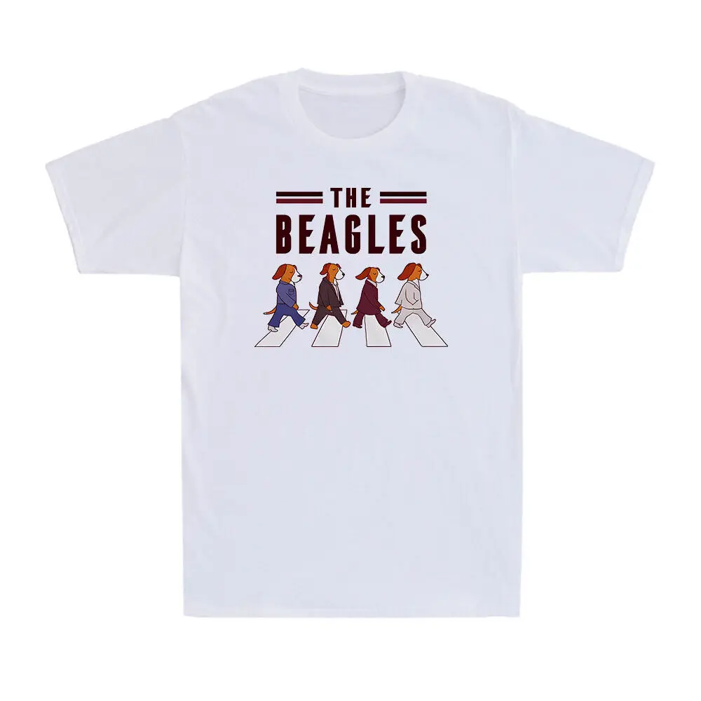 The Beagles Music Dog Parody Novelty Vintage Funny Gift Men's Cotton T-Shirt