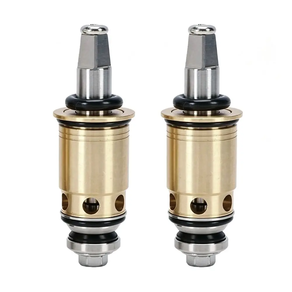 2pcs set Ceramic Faucet Cartridge Brass Material Quaturn Compression Quarter Turn Cartridge Hot Cold Water