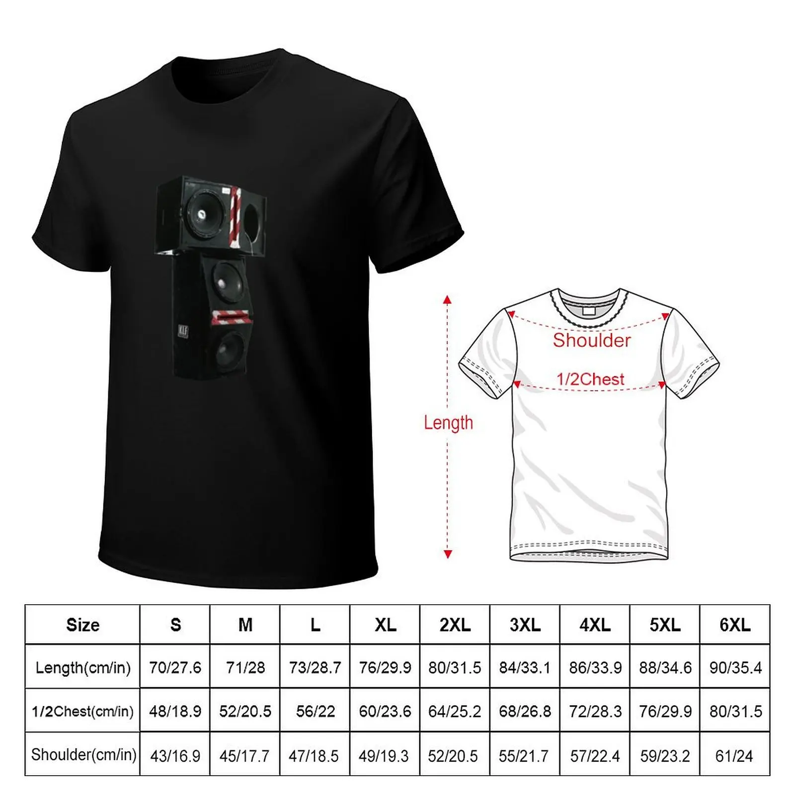 The KLF Speaker Tower T-Shirt Casual All Match Short Sleeve T-Shirt