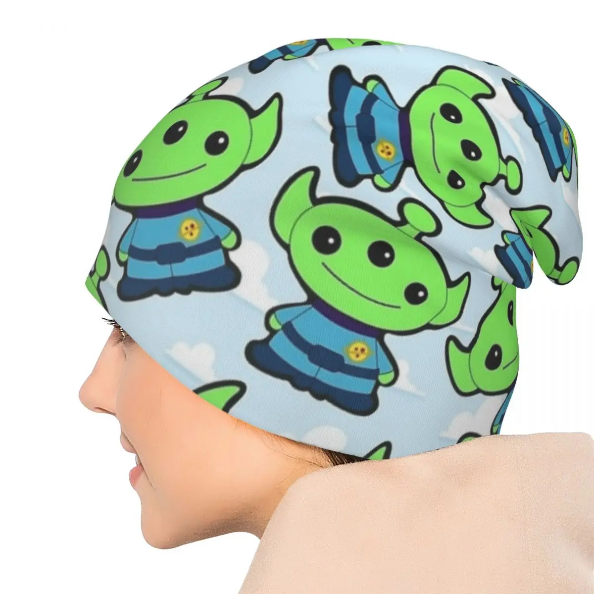 リトルグリーンエイリアンズトイストーリースカリービーニー帽子春男性女性ストリートキャップ暖かいデュアルユースボンネット帽子