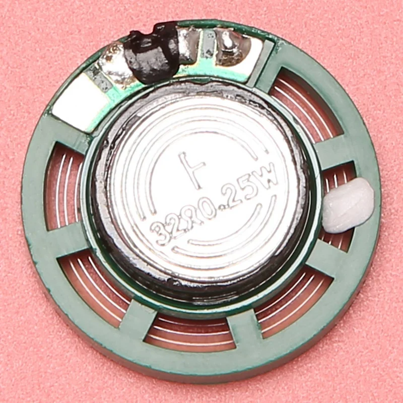 BETTER 8X 0.25 W 32 Ohm ลําโพงแม่เหล็กพลาสติกพร้อมเส้นผ่านศูนย์กลาง 27 มม. สีเขียว + สีเงิน
