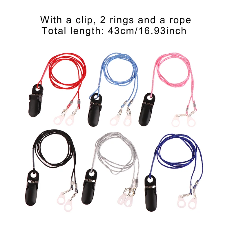 Safety Behind The Ear BTE Hearing Aids Aid Clip Clamp Rope Protector Holder 2 Rings Anti-Lost Lanyard Boxed For Children Adult