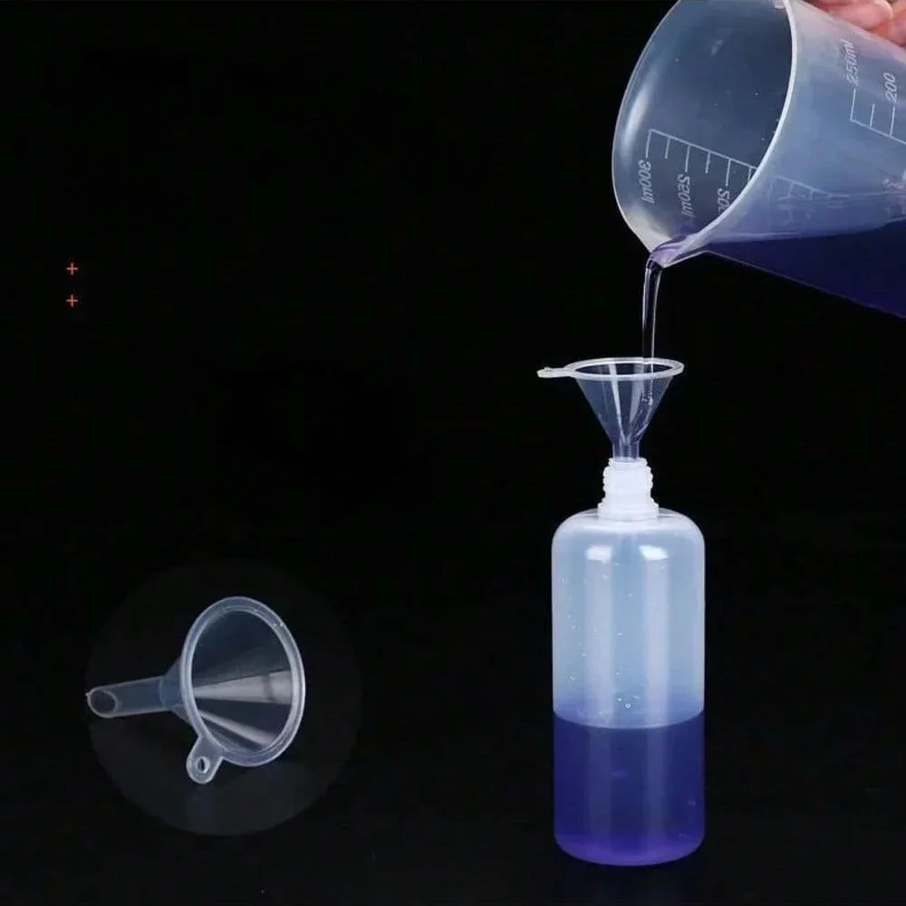 Bottiglia vuota con punta ad ago da 1/5 pezzi con tappo nero, contenitore per colla liquida da 10 ml 100 ml per fai da te, scrapbooking, artigianato e modellazione di carta