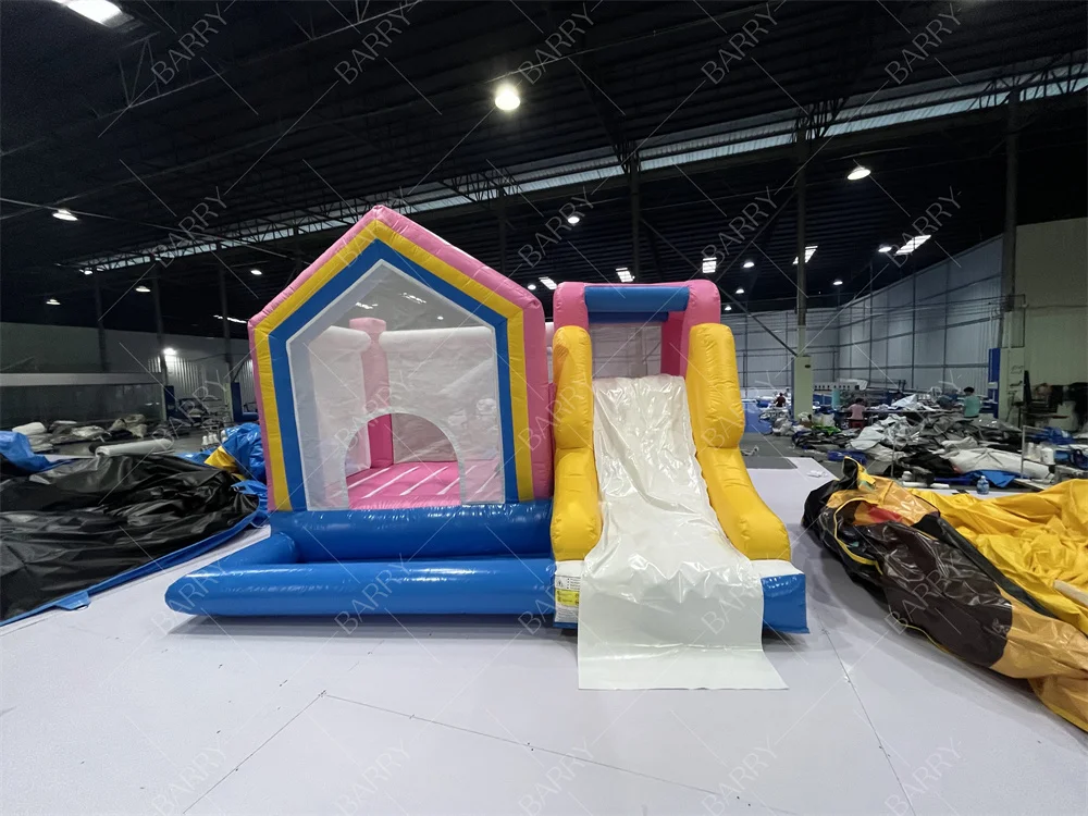 New Design Inflatables Bounce Castle Bouncy Jumping Bouncer Cartoon Kids Inflatable Combo Bouncer with Slide