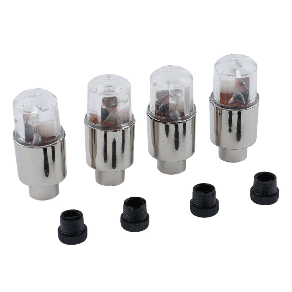 

4 PCS Car Wheel LED Light For Car Motorcycle Bicycle Car Wheel Dust Stem Air Valve Cap Stem LED Light Accessories