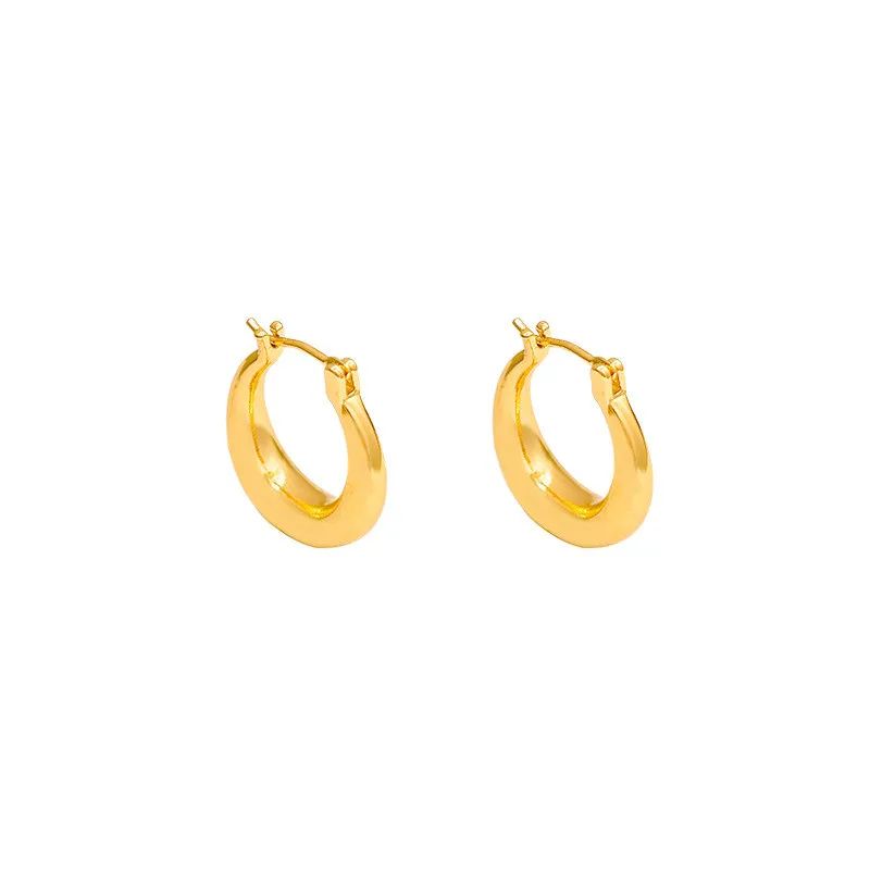 Trend Metal Geometry Hoop Earring Fashion nuovo Design ovale minimalista orecchini Color oro per le donne regalo di gioielli di moda