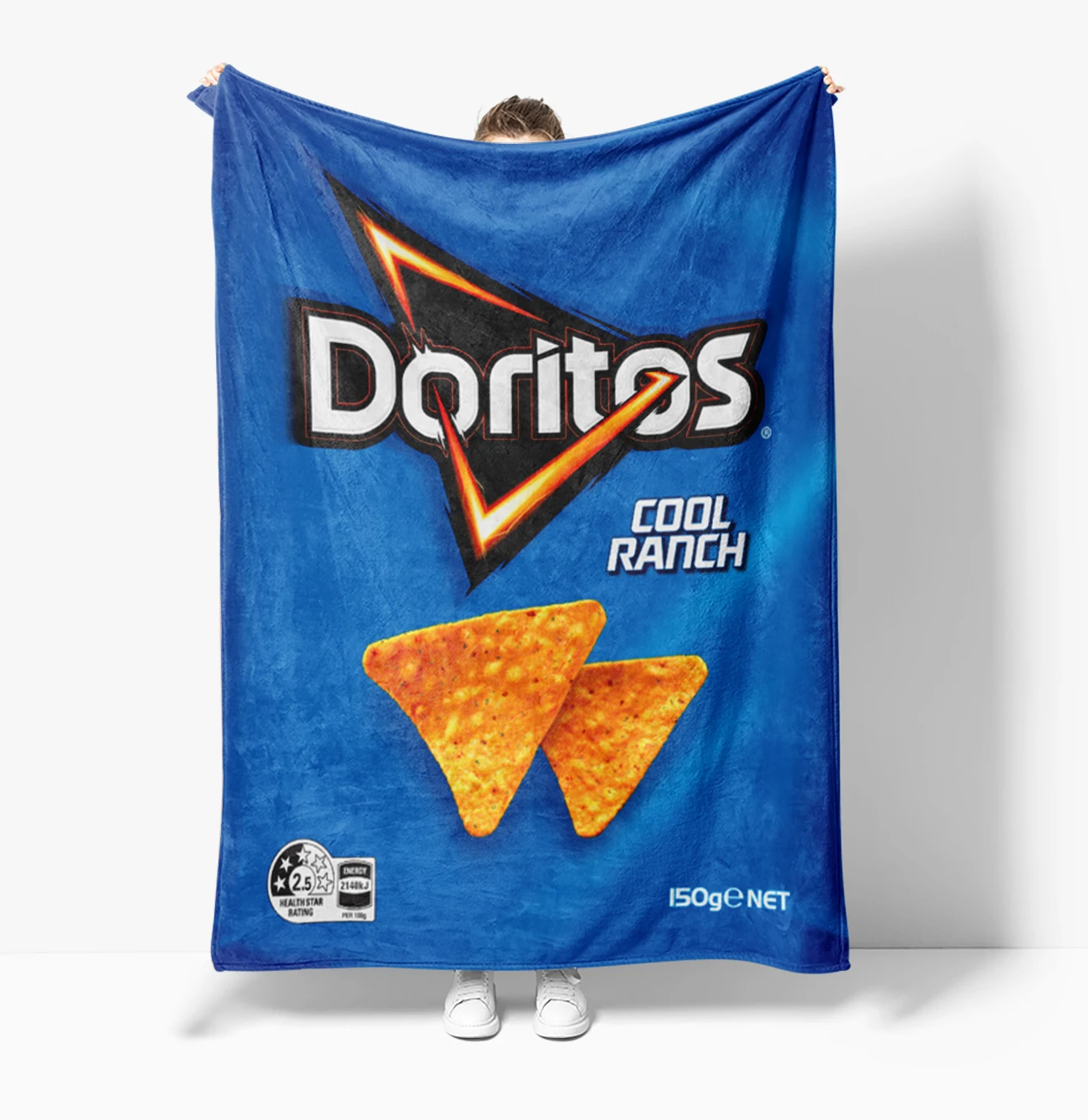 Creative Corn chips Snack Funny Printed Flannel Blanket,For Bed Sofa Bedroom Travel Camping Picnic Throw Blanket