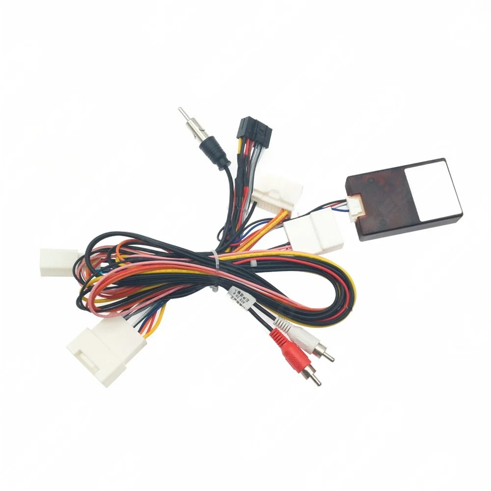 Wiring Harness CAN Bus Decoder Audio RCA Plug ISO Cable Adapter for Toyota Avalon RX330 350 Prado Prius Rav4