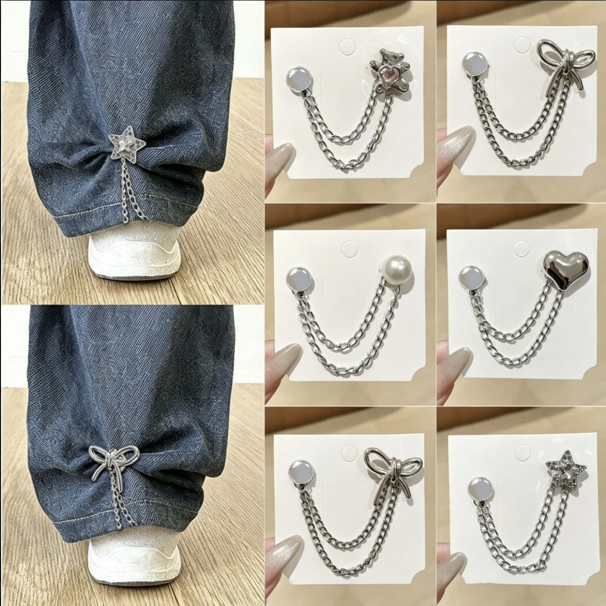 5 Stück magnetische Kleidungsclips, multifunktionale magnetische Knopfclips, nadellose Brosche-Clips für Damenkleidung, Strickjacken – Detail 1