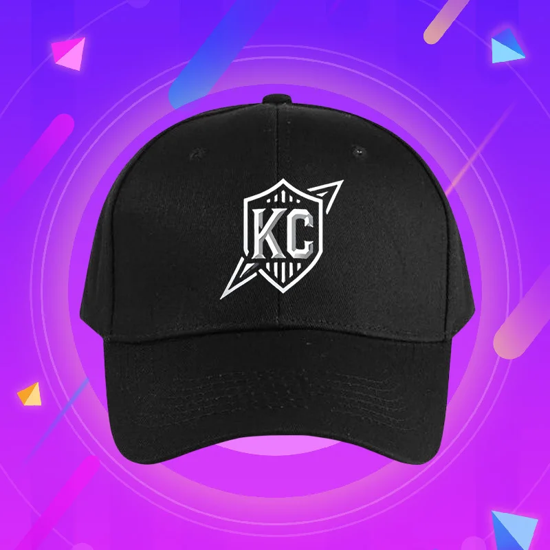 KC Logo Street Style Baseball Cap 100% Polyester Lightweight Adjustable Breathable Unisex Trucker Hat for Hiking Running Travel