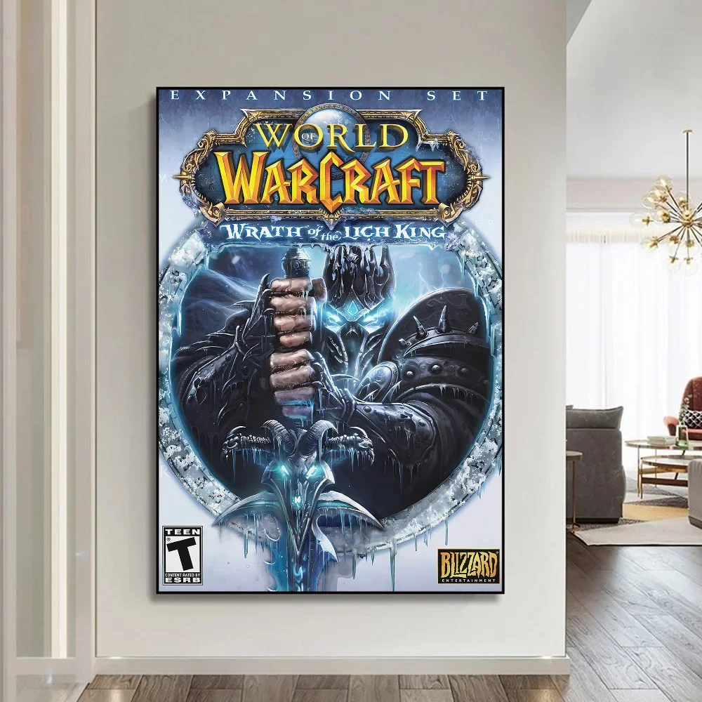 World of Warcraft Game Whitepaper Poster Fancy Wall Sticker for Living Room Bar Decoration Decor Art Wall Stickers