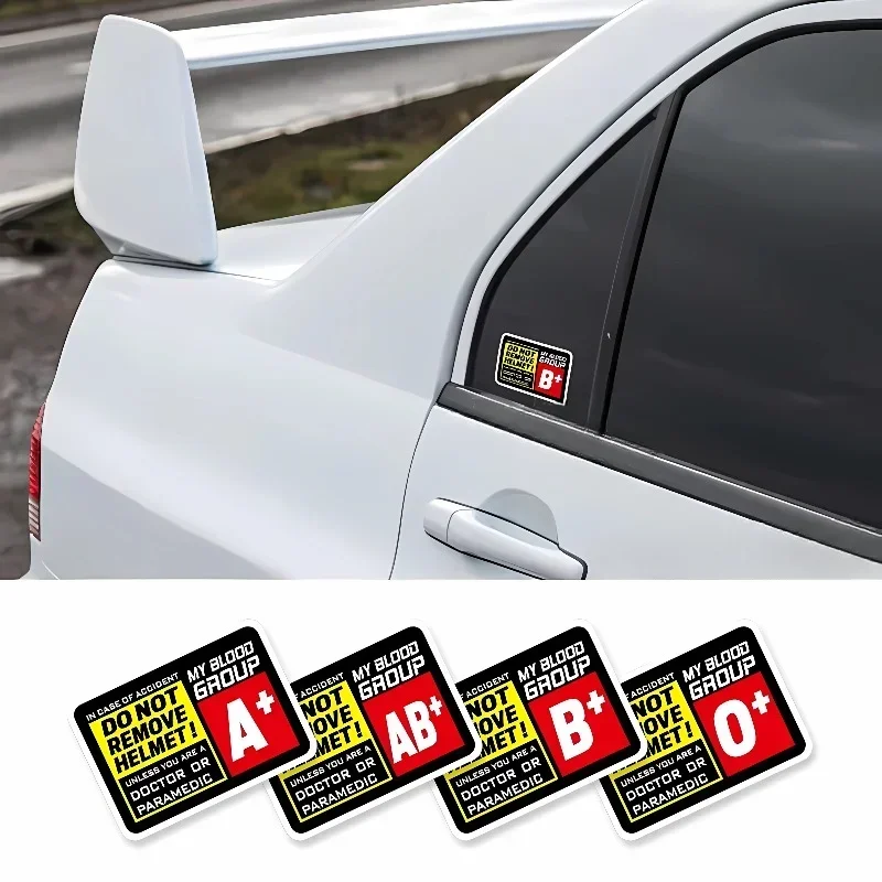 Adesivos de Decoração para Capacete de Piloto de Corrida com Tipo Sanguíneo e Adesivos para Carenagem Dianteira de Motocicletas Kawasaki, Yamaha, Suzu