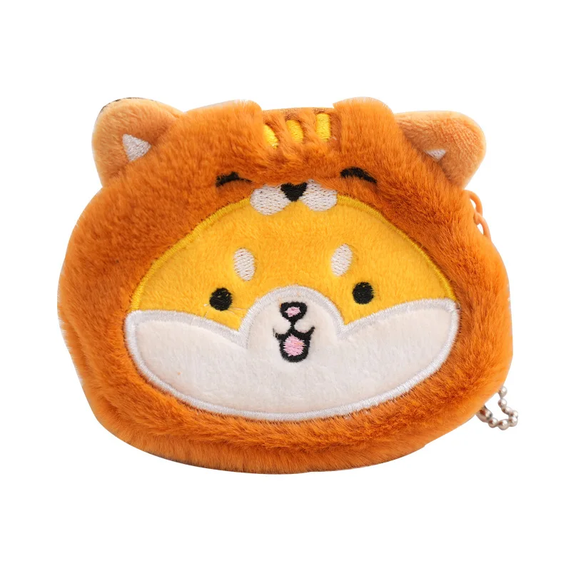 Neue Mode Plüsch Zipper Geldbörse Piggy Shiba Inu Kinder Tasche Cartoon Pinguin Rucksack Anhänger Geldbörse