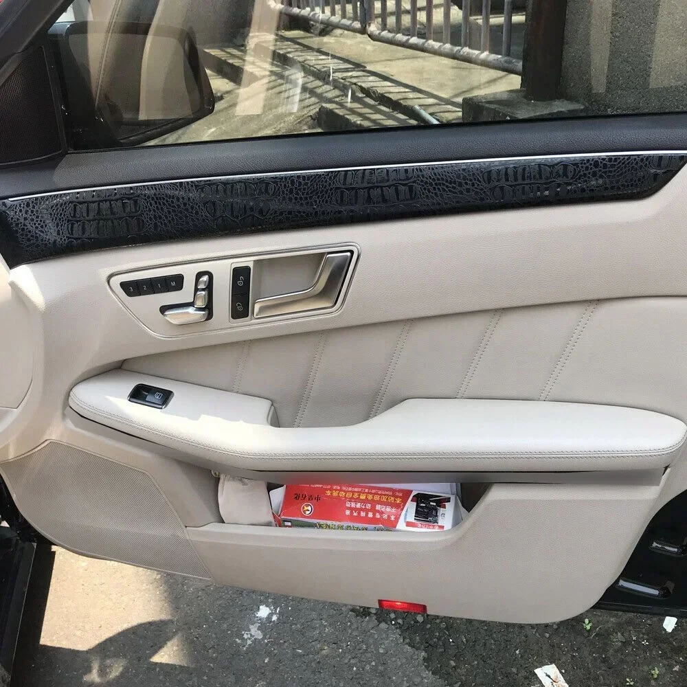 For Mercedes E Class W212 2014-2015Interior Central Control Panel Door Handle Carbon Fiber Sticker Decals Car styling Accessorie