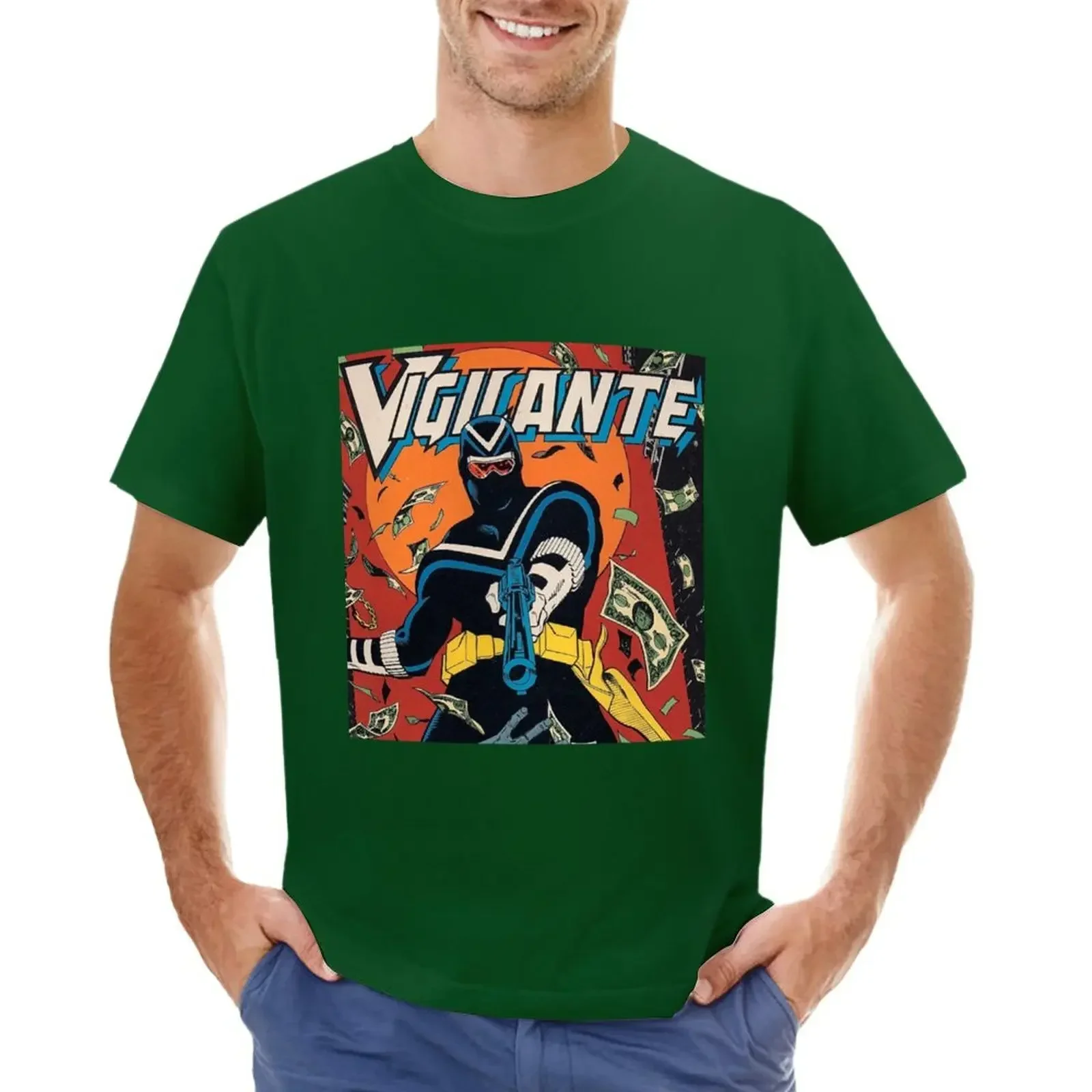 New fashion heavyweight vintage Vigilante Peacemaker Quotes T-shirt aesthetic clothes vintage oversizeds mens vintage t shirts image 6