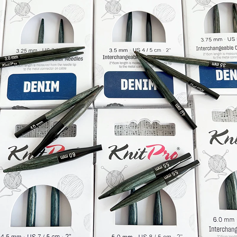 1 piece Knitpro Denim Short Interchangeable Needle Tips