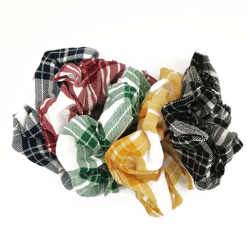 12pcs/Lot  Floral Print Scrunchie Elastic Hair Rubber Bands for Women Holiday Ponytail Holder Girls Hair Accessories Hair Ties