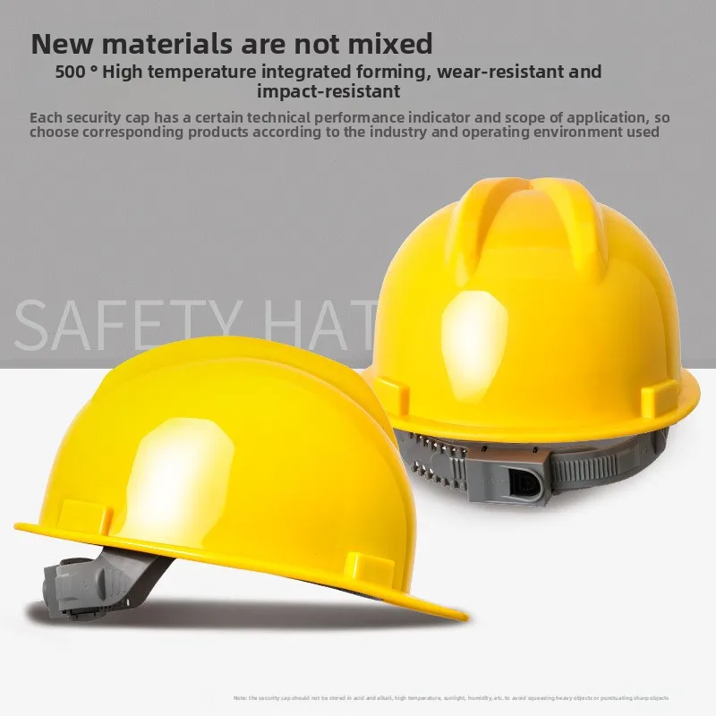 Safety Helmet V-shaped Breathable Site Protective Work Cap ABS Construction Engineer Adjustable Hard Hat Resistance Anti-Impact