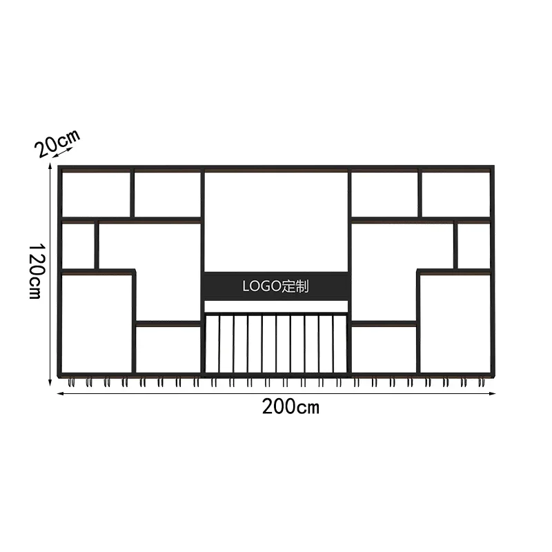 Variant: 200x20x120cm black