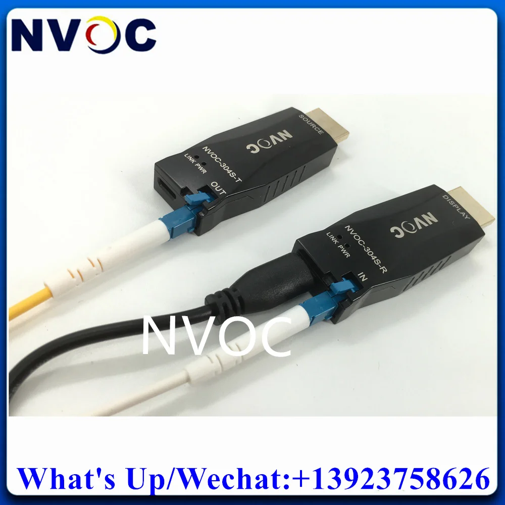 3840x2160@30Hz (YUV 4:4:4)Mini HDMI Fiber Extender,4K*2K 30Hz HDMI 300M Converter Via Qualified Single Mode One LC Connector