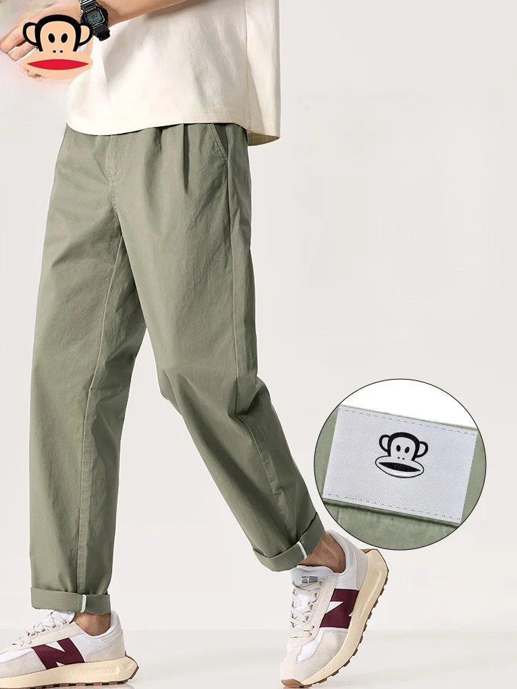 

Новые мужские повседневные свободные брюки Paul Frank прямого кроя, укороченные (9/10), из дышащей смесовой ткани (хлопок/полиэстер)