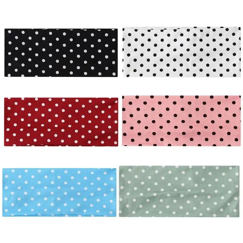 Gepunktetes Yoga-Stirnband, elastisches Stirnband für Mode, Make-up, Sport, Fitness, schweißabsorbierendes Haarband – Detail 7