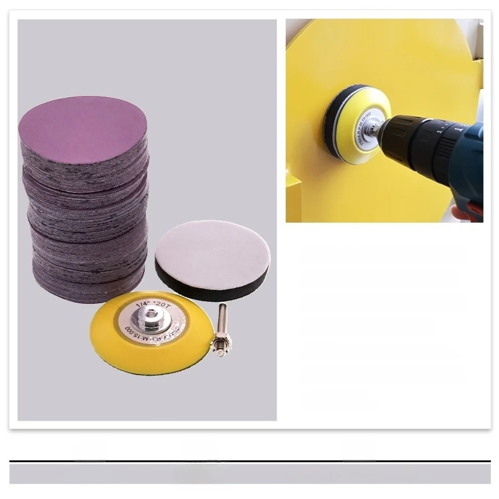 

122 Pcs 3 Inch Purple Aluminum Oxide Sanding Discs 600-5000 Grit Self For Wood Metal Polishing Wet Dry Sander Tool