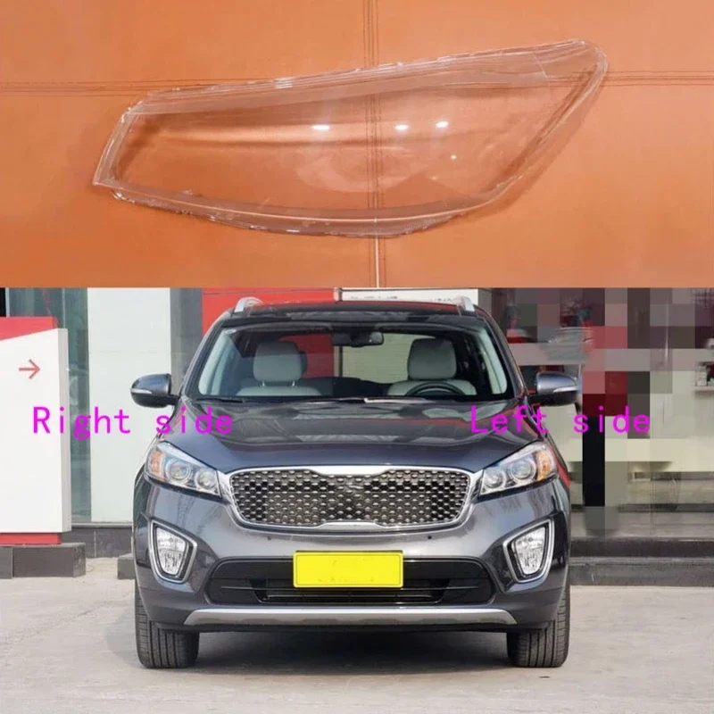 

Car Headlight Lens for Kia Sorento 2015 2016 2017 Headlamp Cover Car Replacement Front Auto Shell Cover