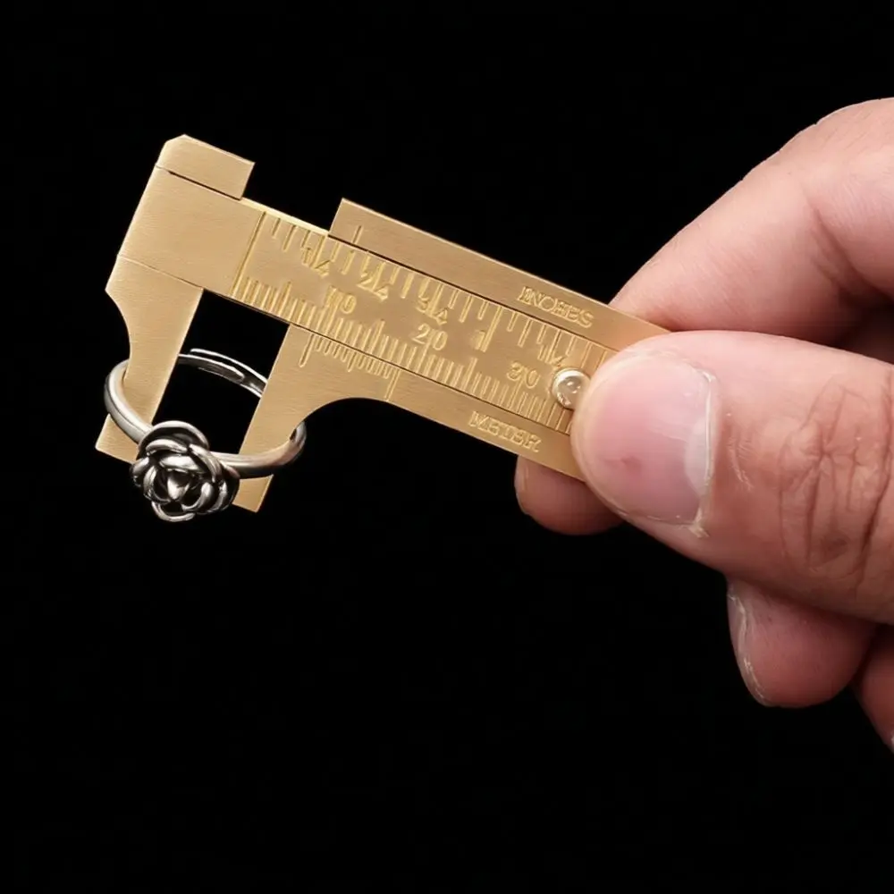 Pure Copper Digital Caliper High Accuracy Measuring Instrument For Industrial Craftsmanship Jewelry Walnut Mini Gauge