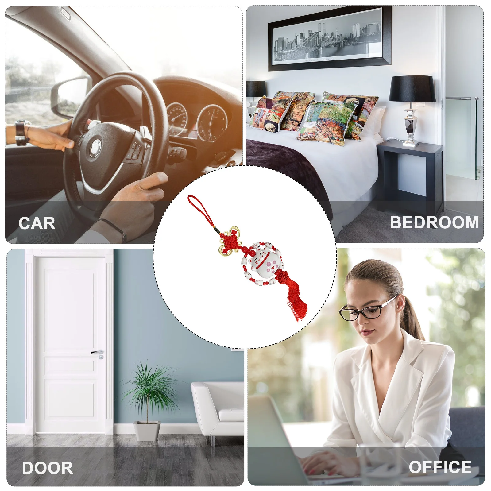 

Automotive Lucky Hanging Ornament Car Charm Feng Shui Accessory Interior Decoration Pendant