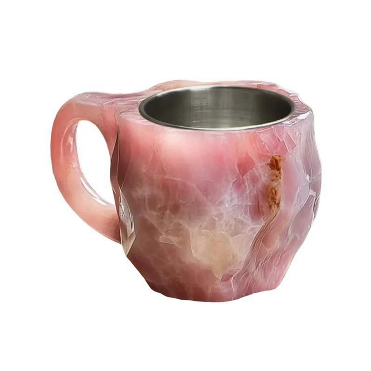 T48C_우아한 모조 미네랄 크리스탈 커피 머그잔, 화려한 크리스탈 머그잔