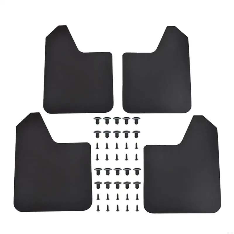 

4Pcs Universal Car Splash Guards Mud Flaps Set Wear Resistance Front Rear Mud Flaps Customizable Size for Various Vehicle Model