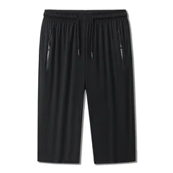 Pantaloni estivi da uomo oversize 8xl 9xl Masculino pantaloncini da spiaggia Fitness uomo Casual traspirante pantaloni da jogging ad asciugatura rapida pantaloncini neri