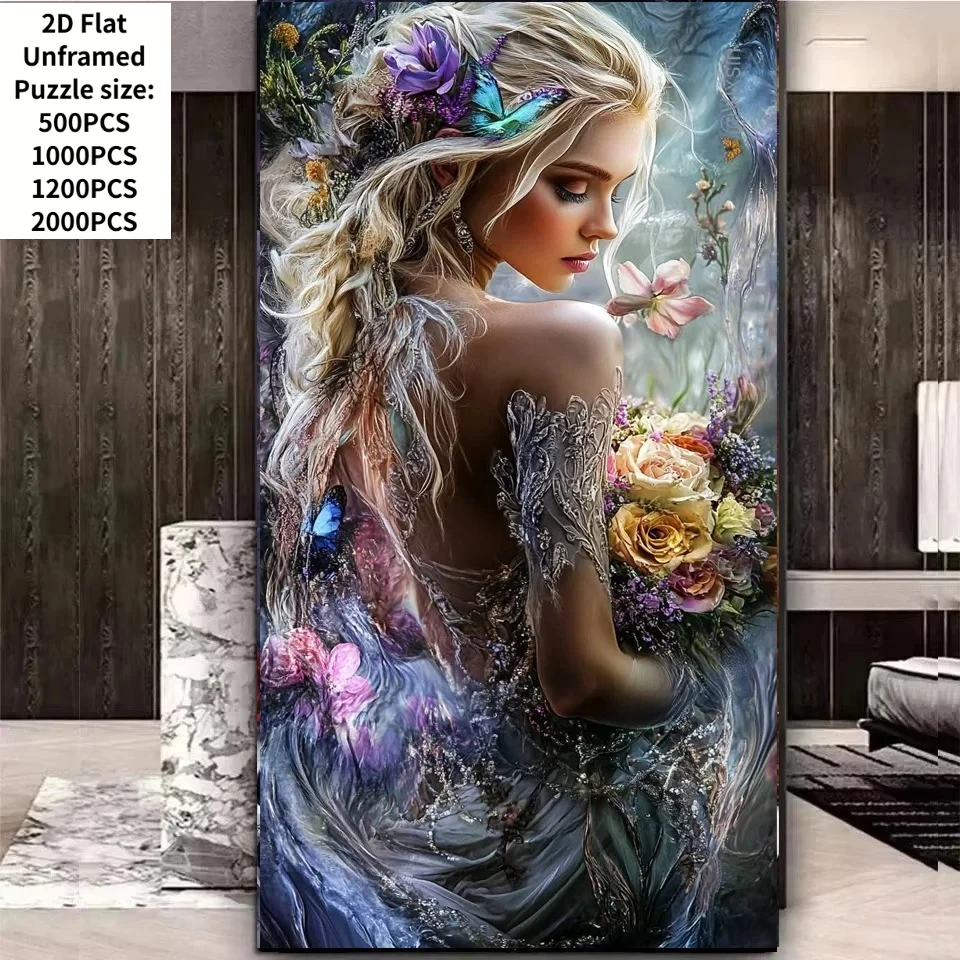 

Пазл-головоломка на 500/1000 элементов «Фантазийные цветы» для женщин, развивающая игрушка для детей, детские игры, рождественский подарок