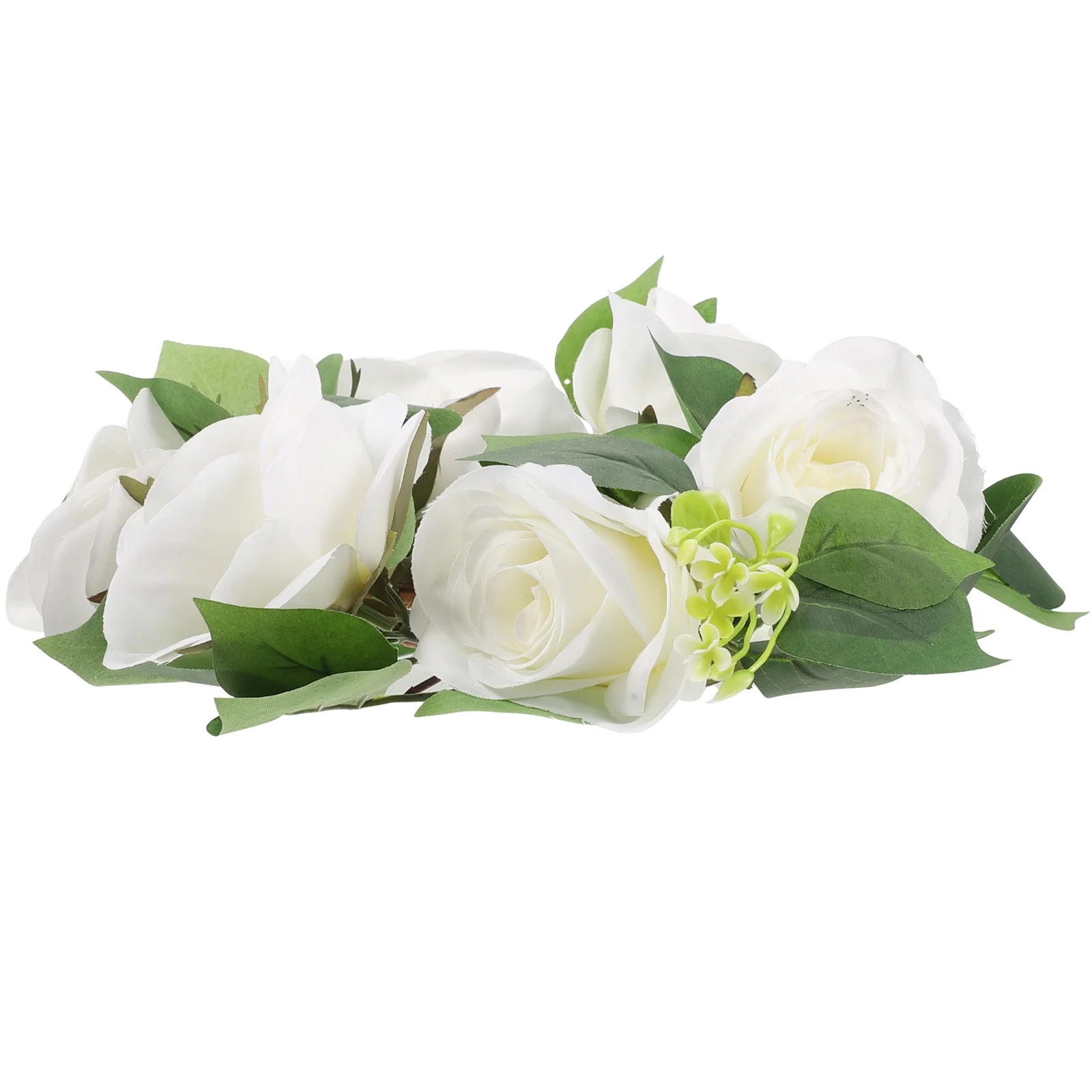 

Ring Wreath Artificial Flower Decor Romantic Table Centerpiece for Wedding Party Holiday Home Living Room Decoration