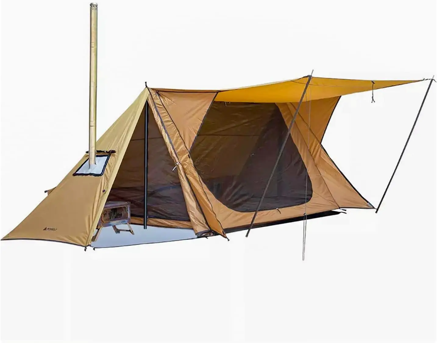 Hot Tent com dois Tarp Polos, versão mais recente 3.0, 70