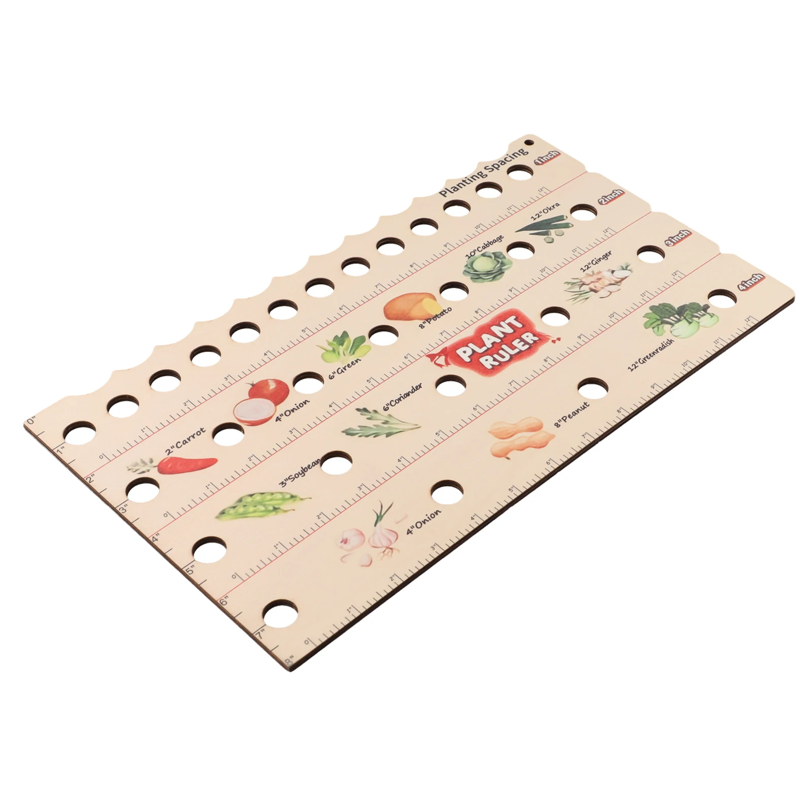 

Высококачественная деревянная линейка для измерения расстояния между растениями, цвета дерева, для садоводов