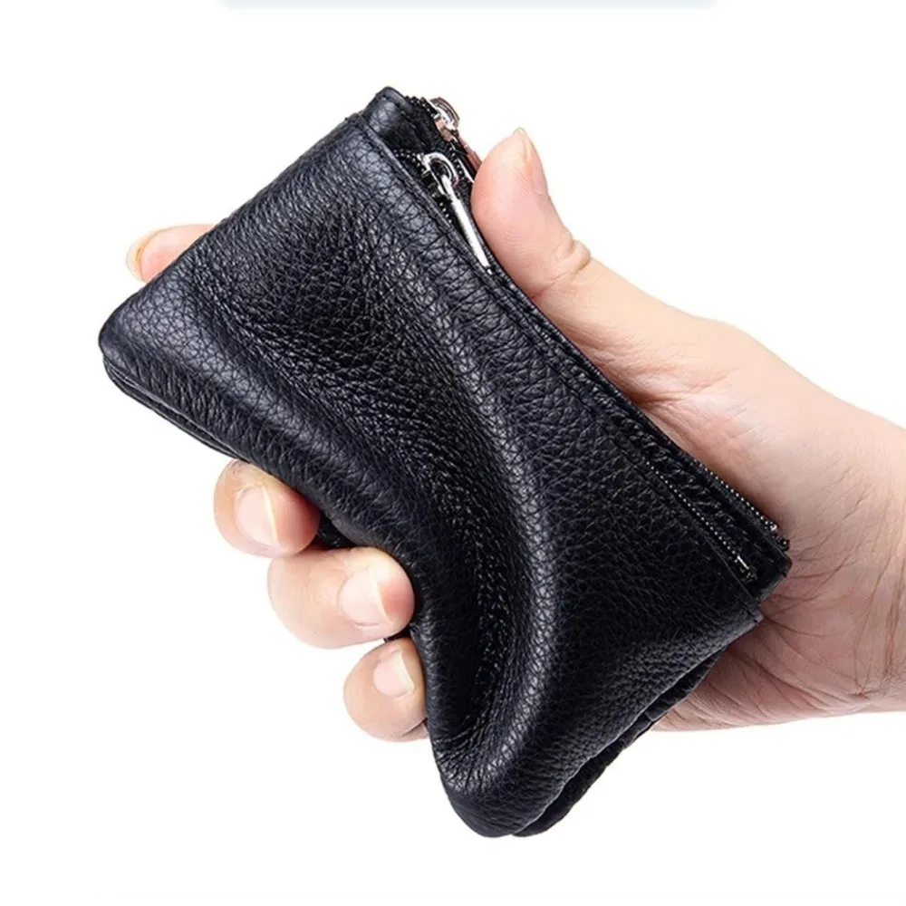 Modische, weiche Damen-Geldbörsen aus echtem Leder, große Kapazität, Geldbörsen mit Reißverschluss, Münzfächern und Schlüsselanhänger, Aufbewahrungstasche, Geldtasche, Geschenk. – Detail 4