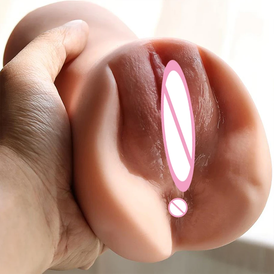 Men's Masturbator Pussy Sex Toys Man Realistic Vagina Masturbators Soft Silicone Pussies Real Vaginal 2 in 1 18 Anal Toy Adult