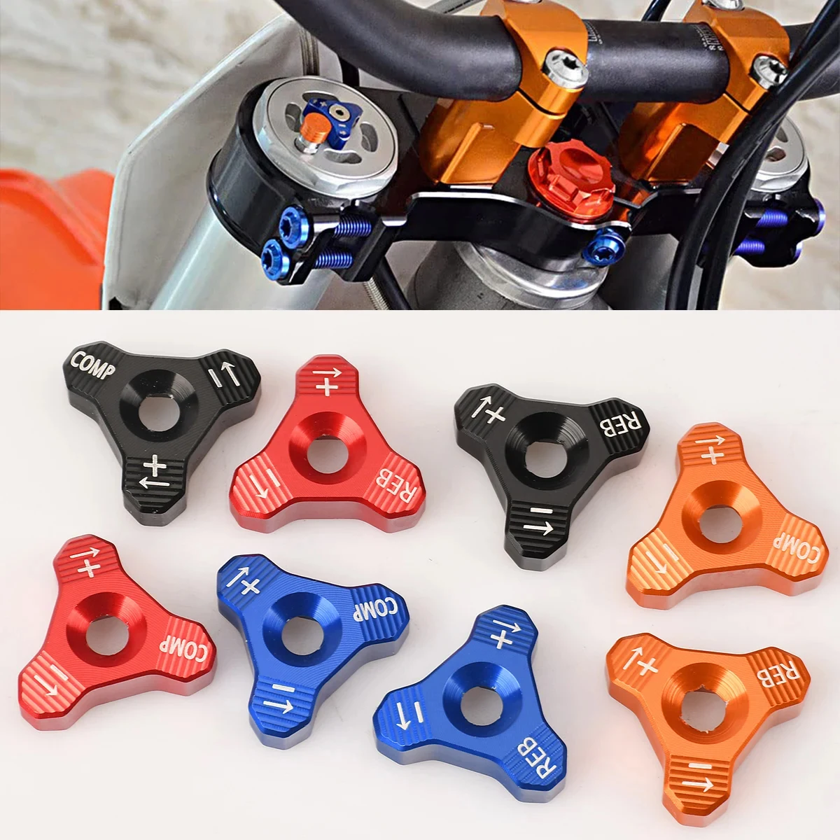 CNC 48mm Front Shock Absorber Fork Knob Adjuster Bolt For KTM EXC SX SXF XCW XCF EXCF EXCR 125 150 250 300 350 400 450 500 525