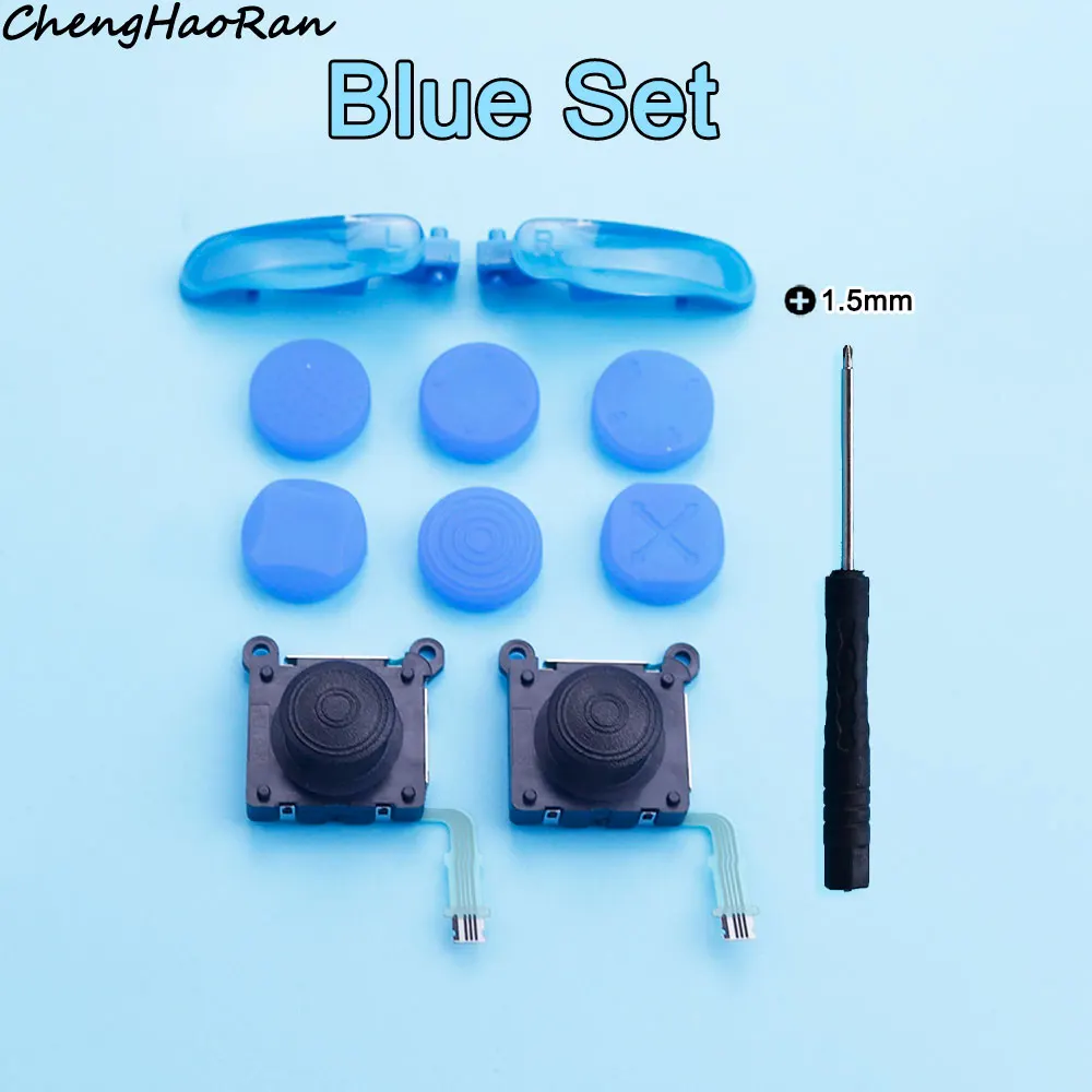 1 set 3d analoger Joystick für psv 2000 r l Auslöse knopf & Silikon abdeckung kappen satz für ps vita 2000 Controller Ersatzteile – Detail 8