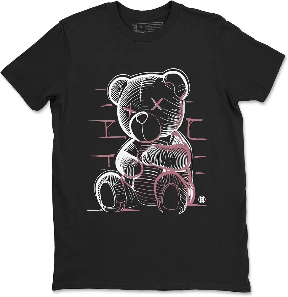 Graphic Tees Neon Bear Design Printed 1 Mauve Sneaker Matching T-Shirt Y2K tops Unisex Summer Short Sleeve