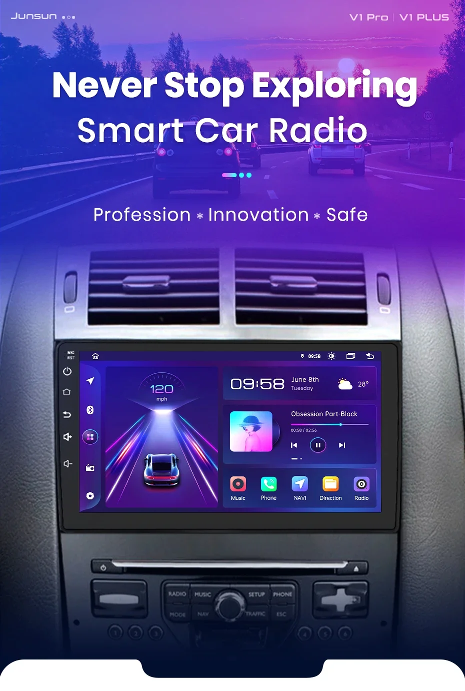 Autoradio Android 13 Pour Peugeot 407 (2004-2011) – 9 Pouces, 6Go RAM, 128Go ROM | Carplay/Android Auto, 4G, GPS, Bluetooth - 10