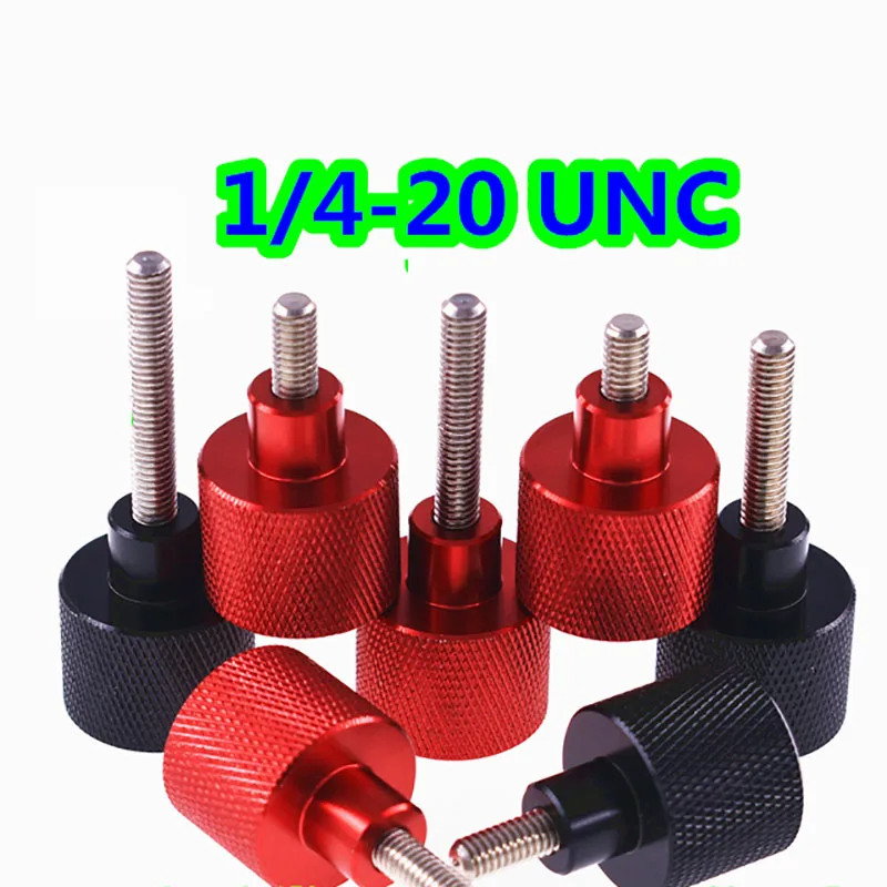 

1Pcs Aluminum Thumb Screw UNC 1/4-20 Knurled Head Thread Hand Tighten Thumb Screws Length=6-50mm