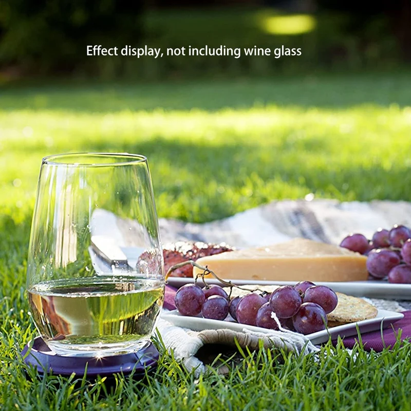 ABVT - Soporte para Copas de Vino para Exteriores, Accesorios para Champán, Picnic, Barco, Bañera, Reposabrazos de Silla, Soporte Portátil para Copas de Vino