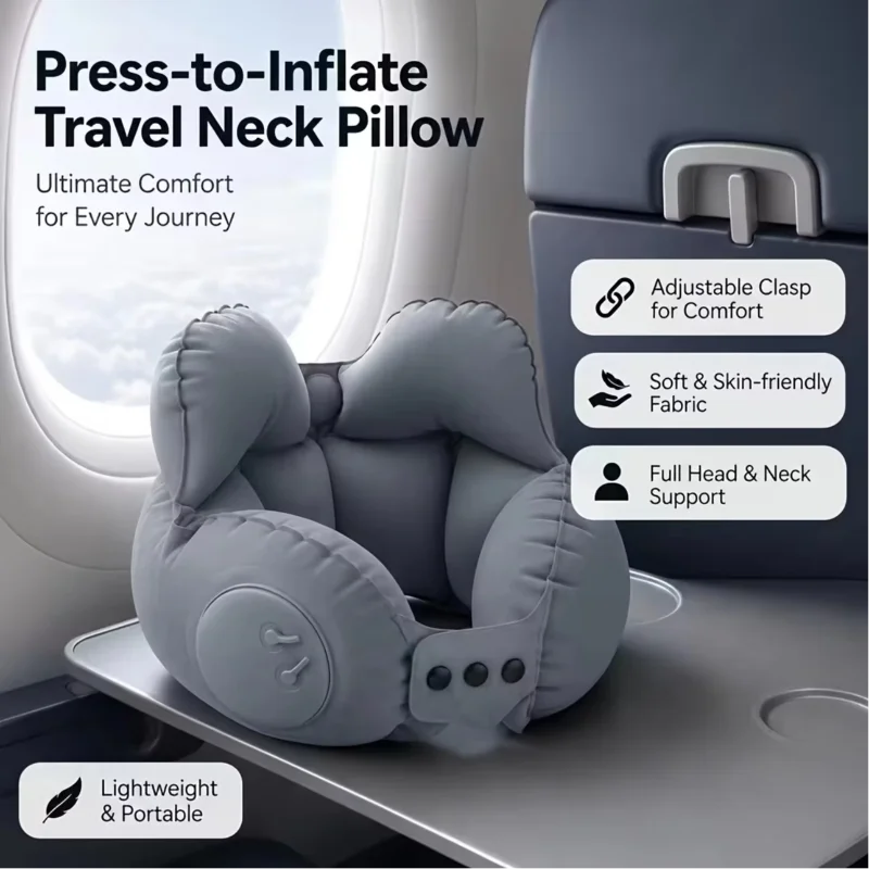 Bantal Perjalanan Tiup Bentuk  - Travel Accessories Pillow ulasan dan harga