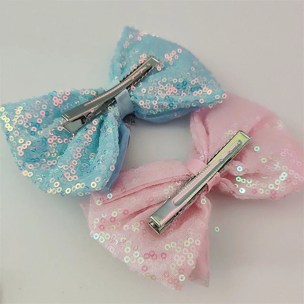 Disney Frozen Flash Hairclip for Girls Anime Hair  Accessories Elsa Bow Luminous Hairpin Children Birthday Christmas Gift