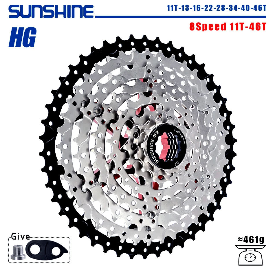 SUNSHINE Fahrradkassette 8/9/10/11/12 Geschwindigkeit MTB Kettenrad 11T-32T/36T/40T/42T/46T/50T/52T HG Struktur Freilauf für SHIMANO/SRAM